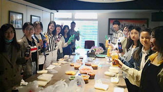 A Joyful Lunch Party in HARMAC Office